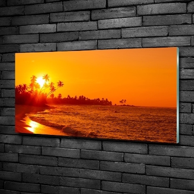 Foto glasbild Sunset Beach