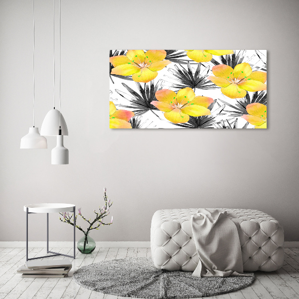 Foto glasbild Tropische Blumen
