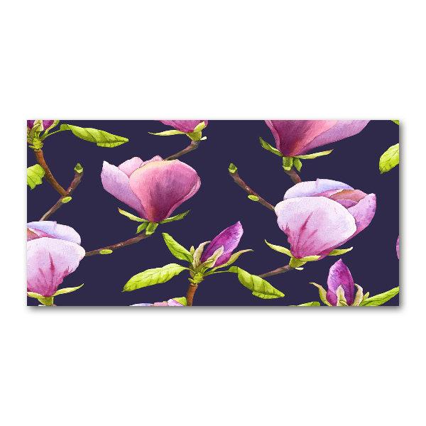 Glasbild Magnolie