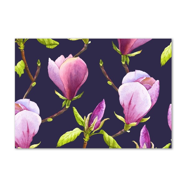 Glasbild Magnolie