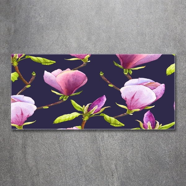 Glasbild Magnolie
