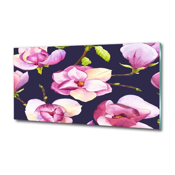 Foto glasbild Magnolie