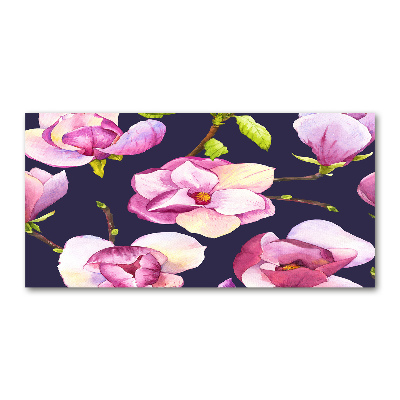 Foto glasbild Magnolie