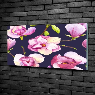 Foto glasbild Magnolie