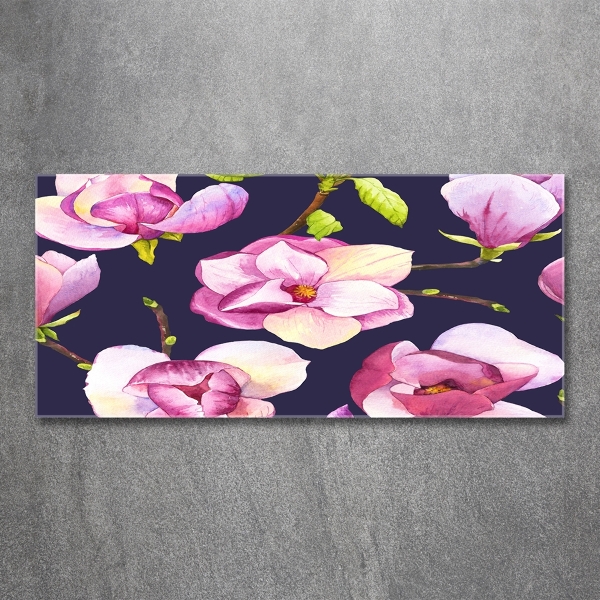 Foto glasbild Magnolie