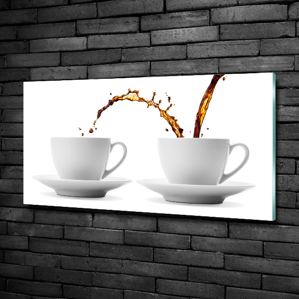Glasbild Kaffee eingeschenkt