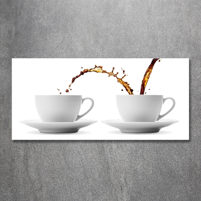 Glasbild Kaffee eingeschenkt