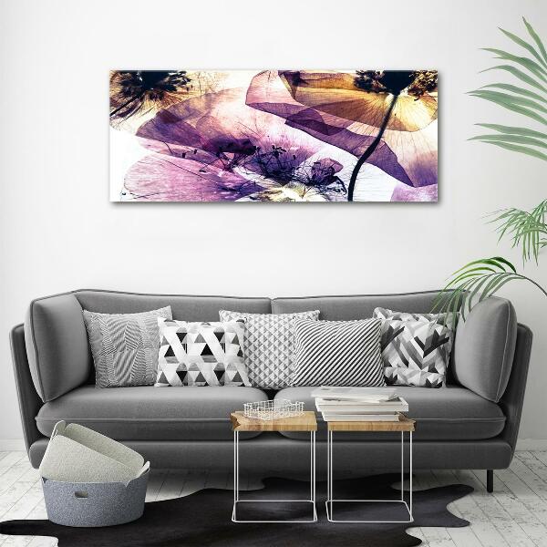 Glasbild Getrocknete Mohnblumen