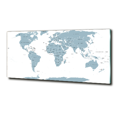 Foto glasbild Politische Karte