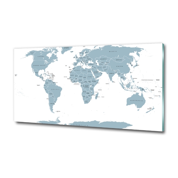 Foto glasbild Politische Karte