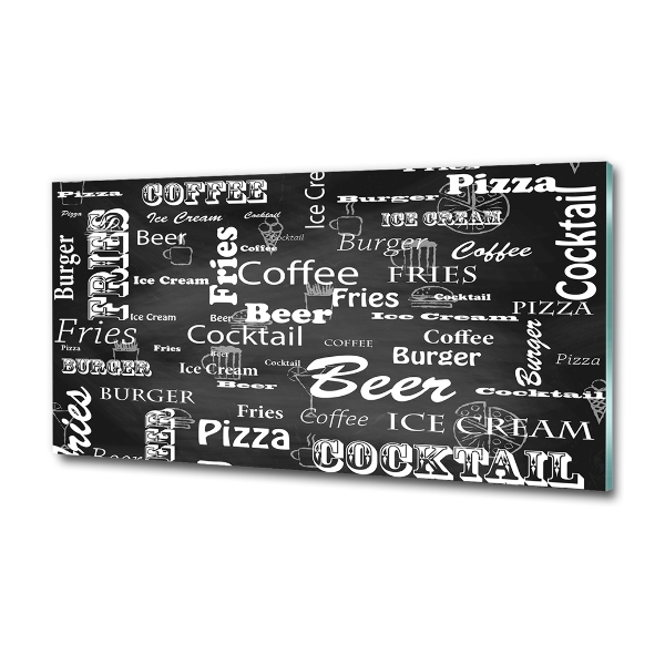 Glasbild Speisekarte