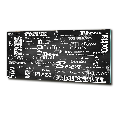 Glasbild Speisekarte