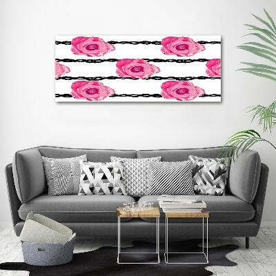 Glasbild Rosen