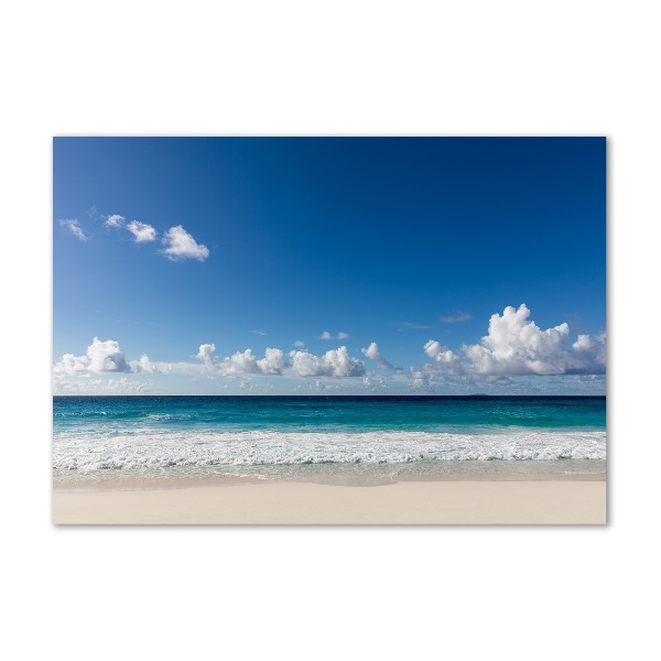 Foto glasbild Strand der Seychellen