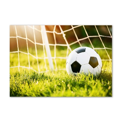 Foto glasbild Der Ball ist im Tor