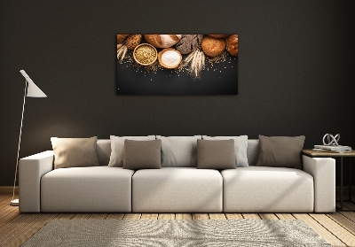 Bild auf glas Brot und Weizen