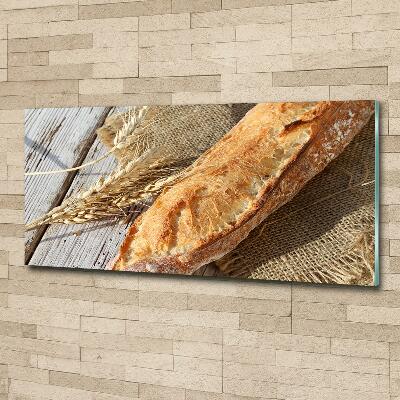 Foto glasbild Frisches Baguette