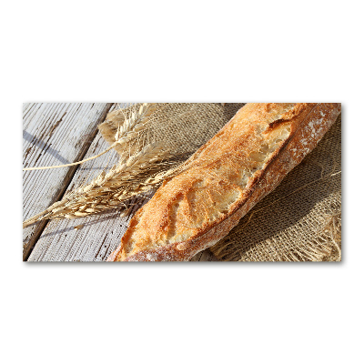 Foto glasbild Frisches Baguette