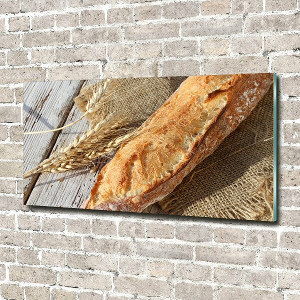 Foto glasbild Frisches Baguette