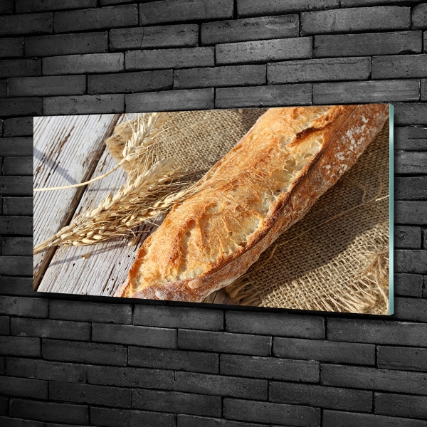 Foto glasbild Frisches Baguette