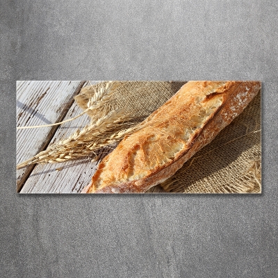 Foto glasbild Frisches Baguette