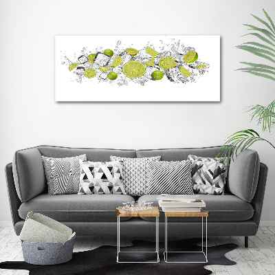 Bild auf glas Limetten-Eiswürfel