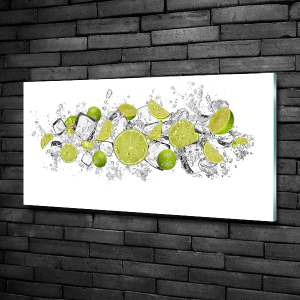 Bild auf glas Limetten-Eiswürfel