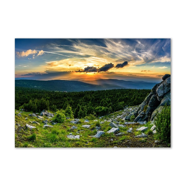 Foto glasbild Bergpanorama