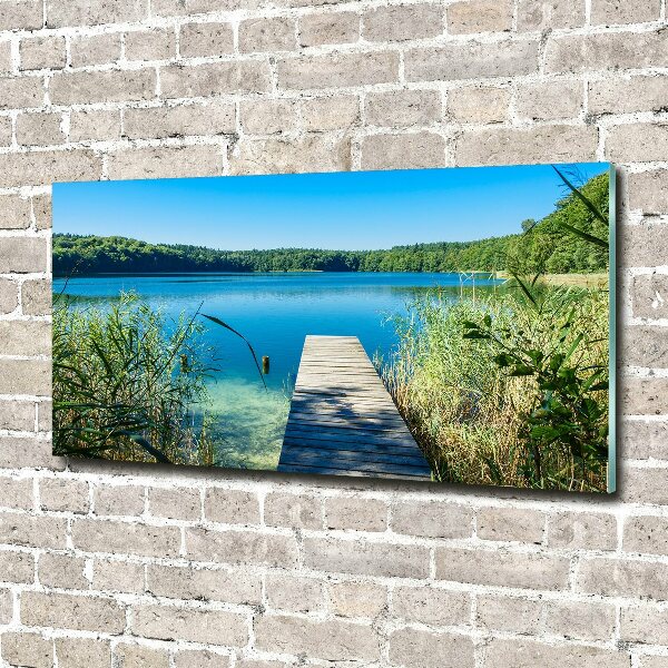 Foto glasbild Pier am See