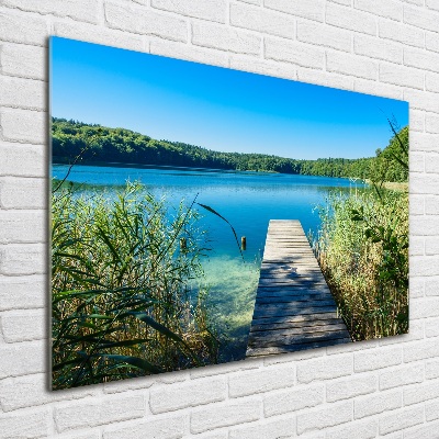 Foto glasbild Pier am See