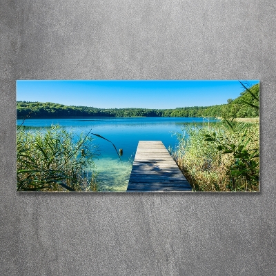 Foto glasbild Pier am See