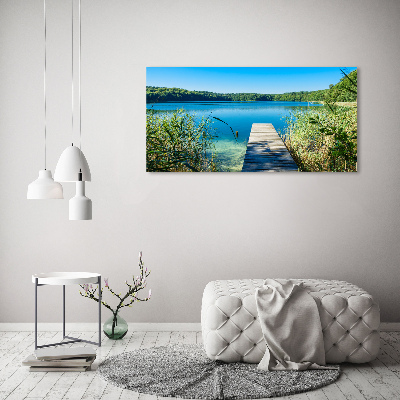 Foto glasbild Pier am See