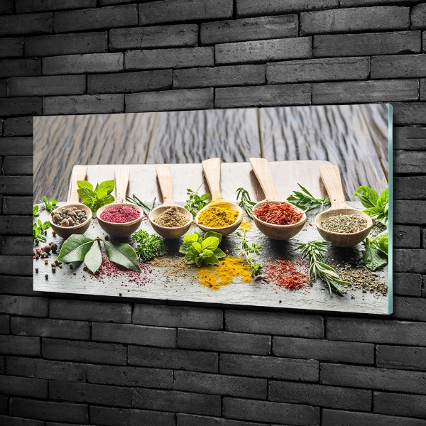 Bild auf glas Bunte Gewürze