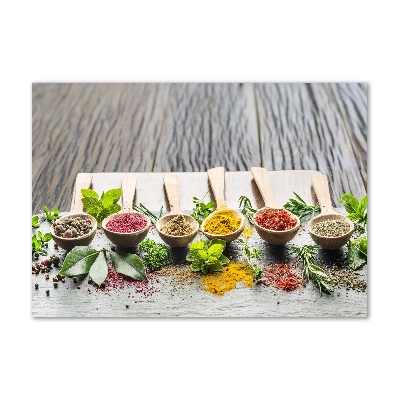 Bild auf glas Bunte Gewürze