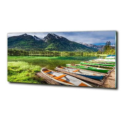 Bild auf glas Boote auf dem See