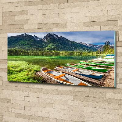 Bild auf glas Boote auf dem See