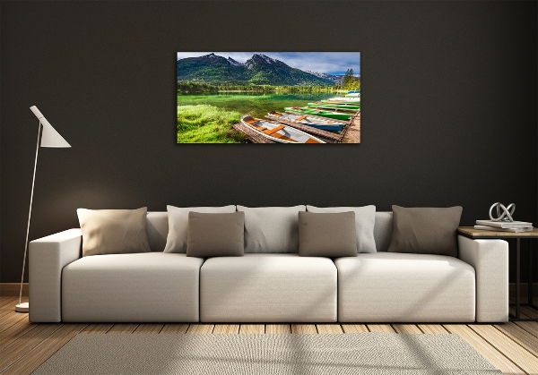 Bild auf glas Boote auf dem See