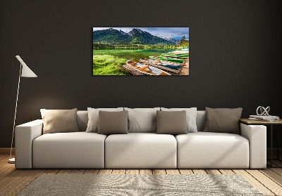 Bild auf glas Boote auf dem See