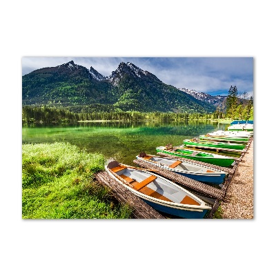 Bild auf glas Boote auf dem See