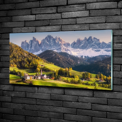 Glasbild Panorama des Berges