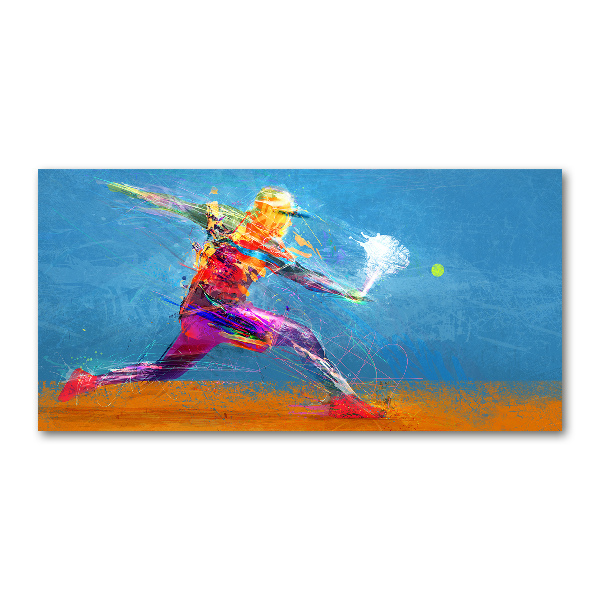Foto glasbild Tennisspieler