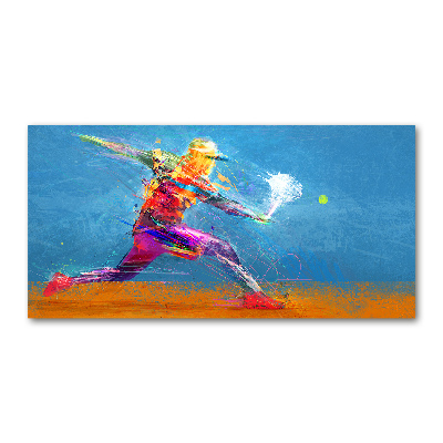 Foto glasbild Tennisspieler