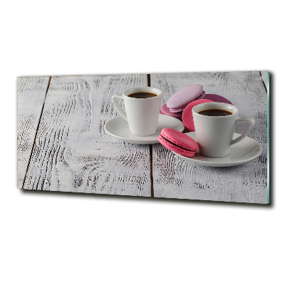 Glasbild Kaffee und Kekse