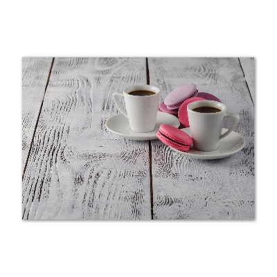 Glasbild Kaffee und Kekse