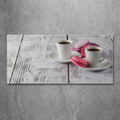 Glasbild Kaffee und Kekse