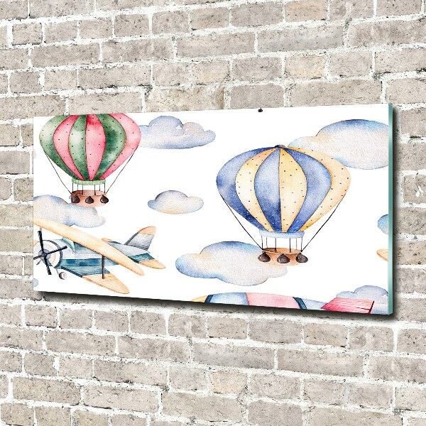 Bild auf glas Flugzeuge und Ballons