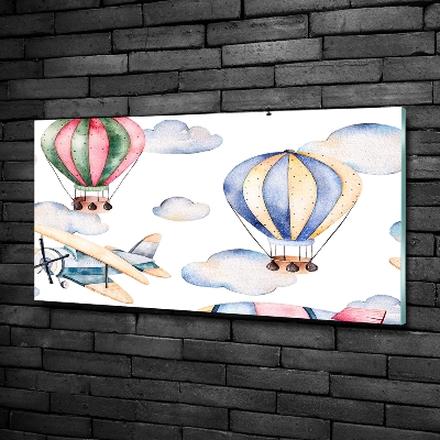 Bild auf glas Flugzeuge und Ballons