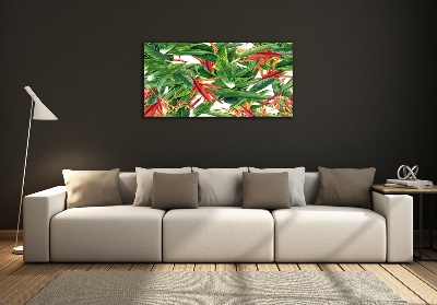 Foto glasbild Blumenmuster