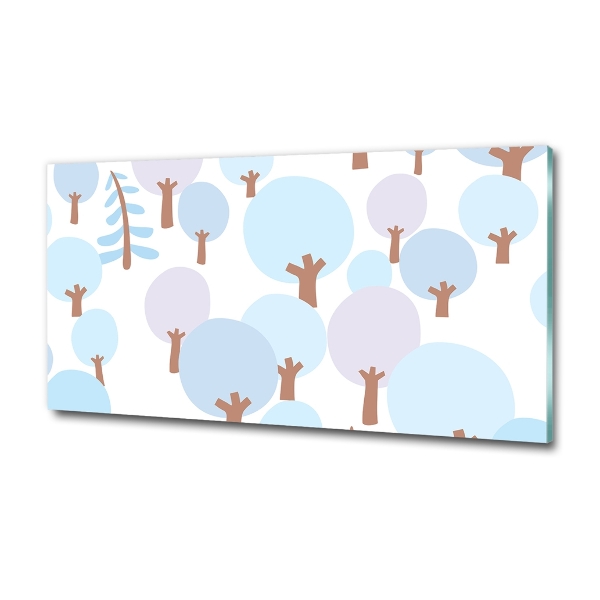 Foto glasbild Bunte Bäume