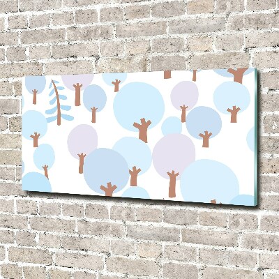 Foto glasbild Bunte Bäume